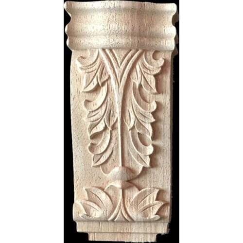 Decorative Wood Appliques Europe Flower Carving Decals Decor Wooden Mouldings Cabinet Door Furniture Architecture Decoration