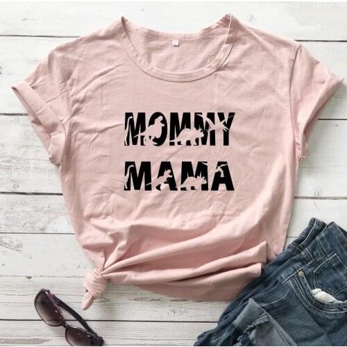 Dinosaur mama graphic women fashion funny pure cotton grunge tumblr t shirt mother days gift young street style tees party tops