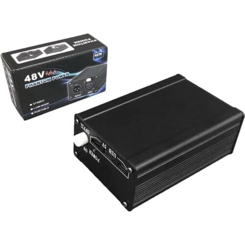 652E 48V Phantom Power Supply Condenser Microphone Phantom USB Power GAZ-PS02