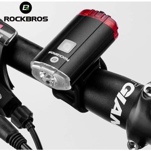ROCKBROS USB Charging Flashlight Bike Light Bicycle Front Rear Light Lamp 100 Lm Bicycle Lantern Headlight Bicycle Accessories