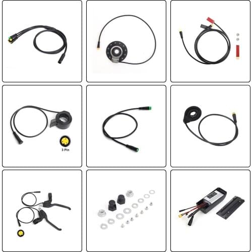 Bafang E-bike Cable For 8FUN Motor Kits 1T4 PAS Sensor Brake Sensor thumb throttle 5PIN Brake lever Screw nut set controller box