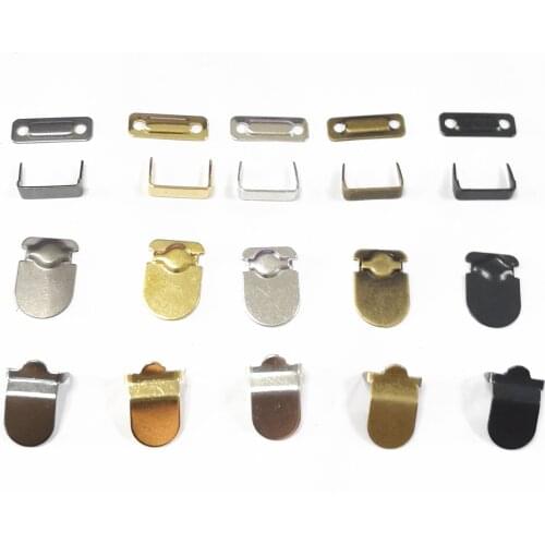 Pants hook and bar for placket brass material plating to colors 2 claws 4 parts for a set 0.9 CM for the width of the cap
