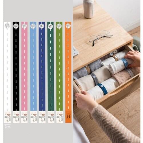 10PCS Clothing Storage Binding Straps Lazy Self-adhesive Roll Belt Household Folding Clothes Pants Sweater Storage Elastic Belt