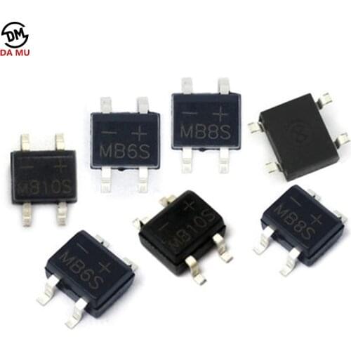 50pcs/lot MB6S MB10S MB6F MB10F SOP-4 Bridge Rectifier