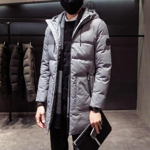 HCXY brand 2020 winter warm mens jackets and coats fashion hooded parks for men plus size casual mid-length coat male