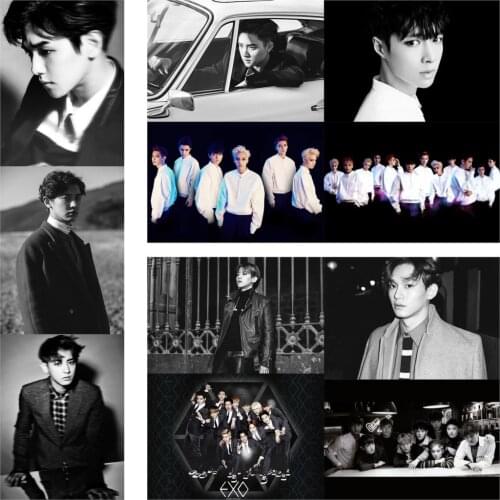 EXO Wal Stickers Posters Glossy Paper Home Decoration Clear Image Livingroom Bedroom free shipping