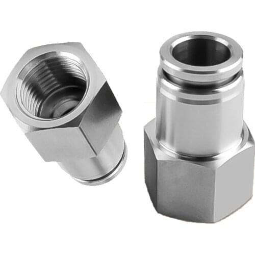 Pneumatic connector 304 stainless steel PCF1/8 1/4 3/8 1/2 BSP internal thread pneumatic quick connector hose air pipe