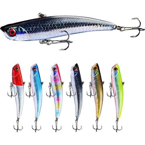 1Pcs 9.5cm 23g VIB Fishing Lure Winter Ice Crankbait Artificial Vibration Hard Bait All Depth Bass Pike Pesca Fishing Tackle