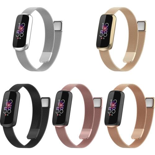 For Fitbit Luxe Strap Band Stainless steel Wrist Strap Dual- Magnetic Watchband