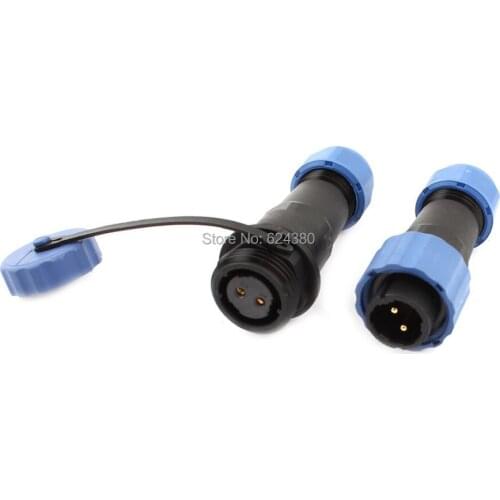 SD16 16mm 2 Pin 2P Waterproof Cable Wire Docking Plastic Aviation Connector Female Male Plug Socket Straight IP68 Discount