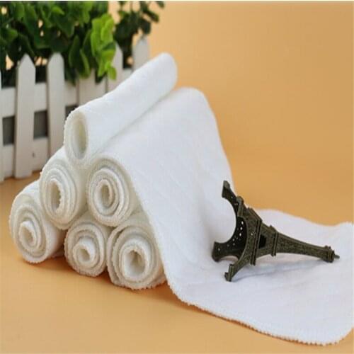 10pcs Reusable Baby Diapers Cloth Diaper Inserts 1 Piece 3 Layer Insert Cotton Blend Washable Babies Care Eco-friendly Diaper