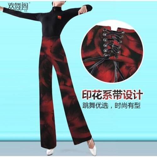 Woman Latin Dance National Standard Dance Trousers Performance Clothes Dance pants