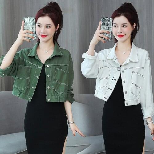 2021 spring and autumn suit women new denim jacket womens temperament is thin new fashion short jacket