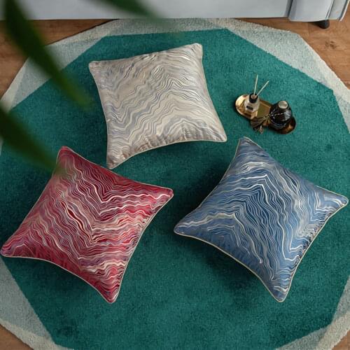 Fuwatacchi Golden Cushion Cover Luxury Bronzing Pillowcase Jacquard Stripes Bedroom Living Room Sofa Decoration Pillow Cover