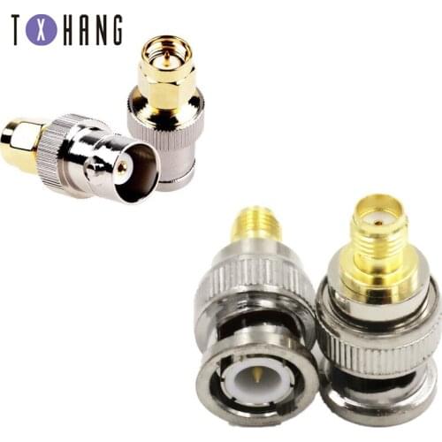 1pcs Adapter BNC Plug Male to SMA Female Jack RF Connector Straight For RF