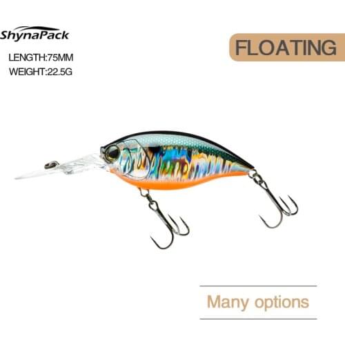 1pcs 75mm 22.5g Crank Wobblers Minnow Fishing Lure Artificial Minnow Jerkbait Floating Hrad Lure For Trout Sea Bass Fishing Bait