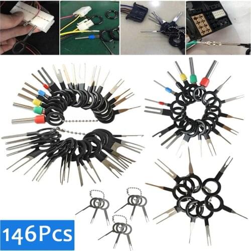 146Pcs New Durable Terminal Ejector Kit Tools Wire Connector Extractor Automotive Terminal Wire Terminal Removal Tool Car Pin