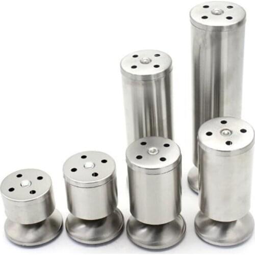 4Pcs/Lot Adjustable 304 Stainless Steel Cabinet Foot Home Decoration Table Sofa Bed Cupboard Feet Home Furniture Legs Hardware