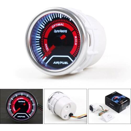 Dynoracing 2" 52mm Car Smoke Tint Lens Air Fuel Ratio Gauge AFR meter Led lighting Car Meter TT101233