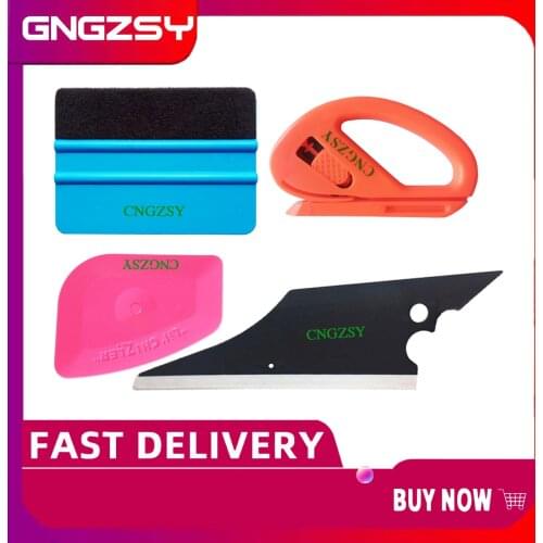 Car Wrap Vinyl Squeegee Felt No-Scratch Window Tinting Application Tools Kit Scraper Decal For Vehicle Foil Square Scraping K71