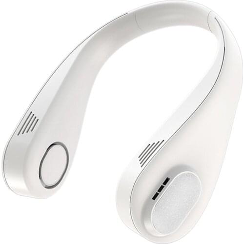 No Leaf Hanging Neck Mini Electric Fan Quiet Outdoor Sports Electric Fan With Horizontal Fiber Design