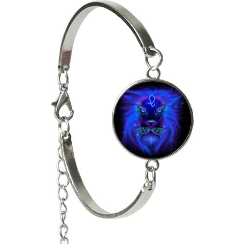 S punk Bracelet DropShiping Gemini Cancer Leo Virgo Libra Scorpio 12 Constellation Zodiac Bracelet for Men Women