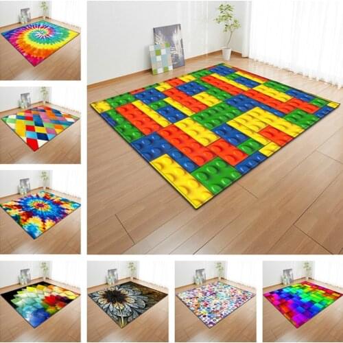 Colorful 3d Living room large carpet bedroom rug anti-slip mats alfombra kids area rugs for home living room soft sofa tapete