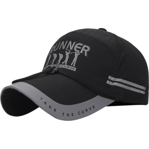 Спортивные Шапочки 2021 Summer Solid Reflective Running Cap A Quick Dry Hat For Men The Flashback Caps Gorras Hombre