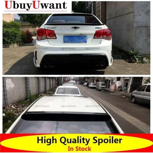For Chevrolet Cruze 2009-2013 ABS Roof Spoiler Primer Color Tail Wing Decoration Rear Roof Spoilers Wings