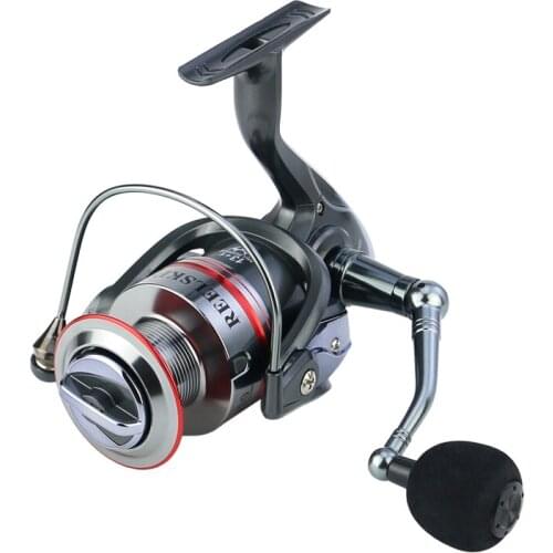 5.2:1 Gear Ratio Aluminum Spool CNC Fishing Reel Rocker Arm Spinning Reel Exchangeable Handle Automatic Folding Casting Reel