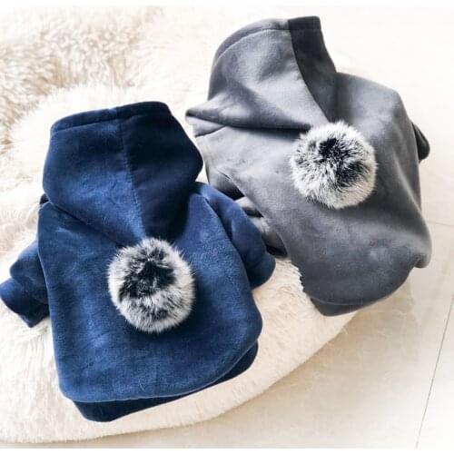 Soft Velvet Fabric Dog Clothes for Small Dogs Warm Pet Hoodie for Yorkies Chihuahua Puppy Clothing for Bulldog Pitbull Apparel