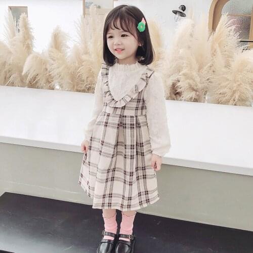 Autumn & Spring Baby Girls Princess Dress for Kids Long Sleeve Girls Plaid Dress Infant Clothing Toddler Birthday Party Dress