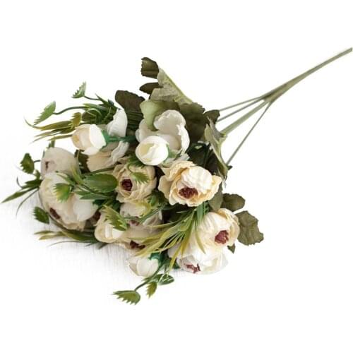 Nordic Style Artificial Flower Fake Silk Plants for Home Office Furniture Garden Stage Wedding Arrangement Party DIY Decoration