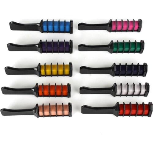 New Disposable Hair Dye Stick Brush Easy To Color and Clean Mini Hair Dye Comb Kits party Chalk Hair Dye Crayons