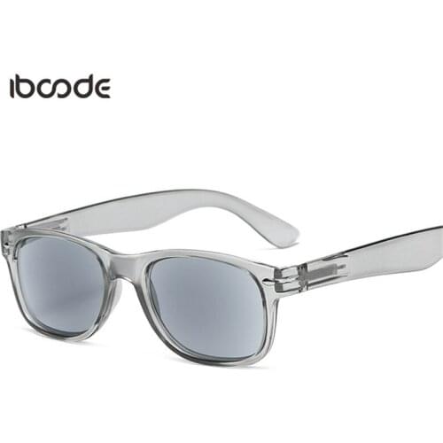 Iboode Classic Vintage Men Women Reading Glasses Grey Lens UV400 Sunglasses Driving Travel Eye Protection Diopter +1.0 To +4.0