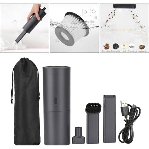 Portable Hand Held Cordless Car Vacuum Cleaner USB Rechargeable 2kpa Suction & Blow Function Dust Collector for Office & Home