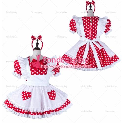 Sissy maid cotton dress lockable Uniform cosplay costume Tailor-made[G2240]