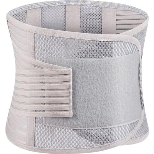 Gray Breathable Removable Trainer Belt Support Back Support Waist Spine Belt Fitness To Reduce Lumbar Muscle Strain
