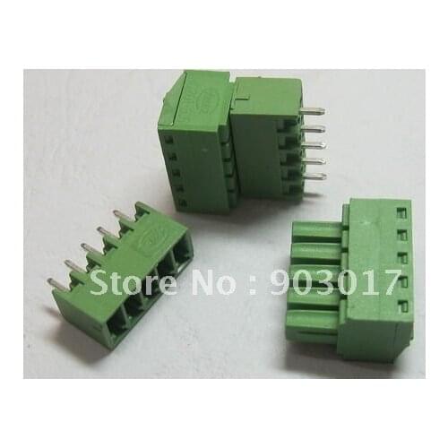 Pitch 3.81mm 5pin/way Screw Terminal Block Connector Green Color Pluggable Type with pin 120 pcs