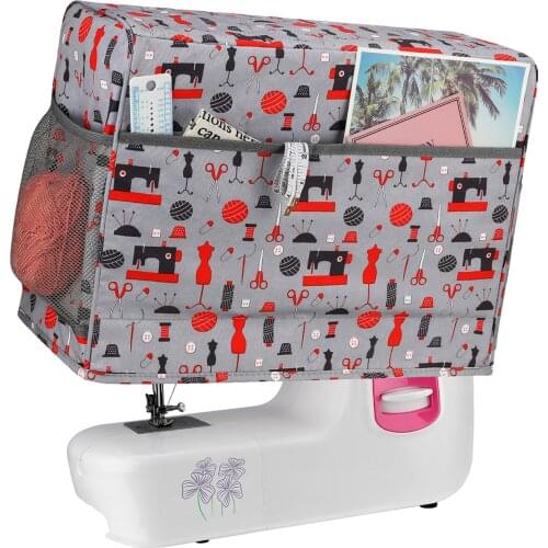 Sewing Machine Dust Cover With Pockets For Needles Sewing Machine Accessories Storage Bag Household For Women