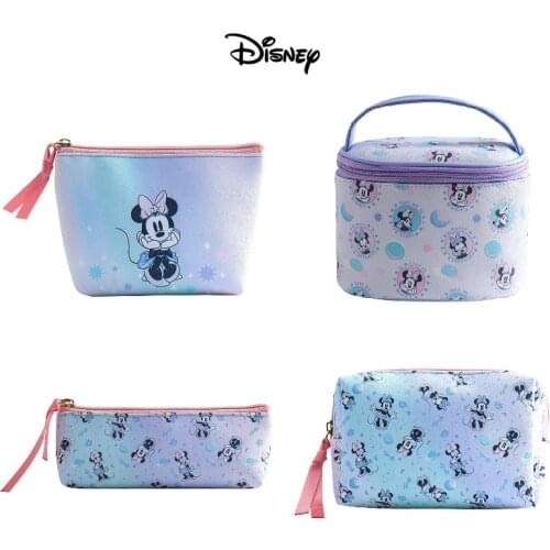 Disney genuine student pen bag storage bag stationery bag creative cartoon 4 color cute fashion multi-function desktop storage