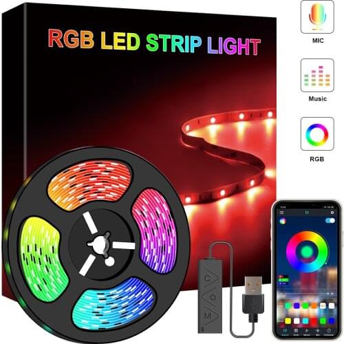 Speclux USB LED Strip Lights 1M RGB LED Strip Light witin Bluetooth APP Controller SMD 5050 TV Backlight Background Lighting