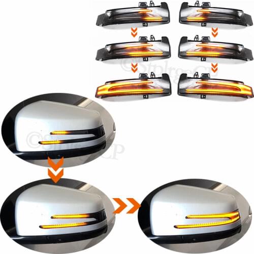 LED dynamic rearview light turn signal car rearview mirror streamer light For Mercedes Benz A Class W176 2013 2014 2015-2018