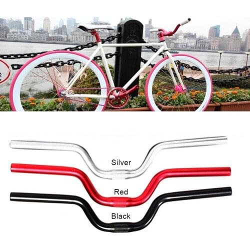 Bicycle Handlebar Aluminum Alloy Fixed Gear Horn Handlebar Male Angle Handlebar 25.4 mm Dead Speed Handlebar Bike Accessories