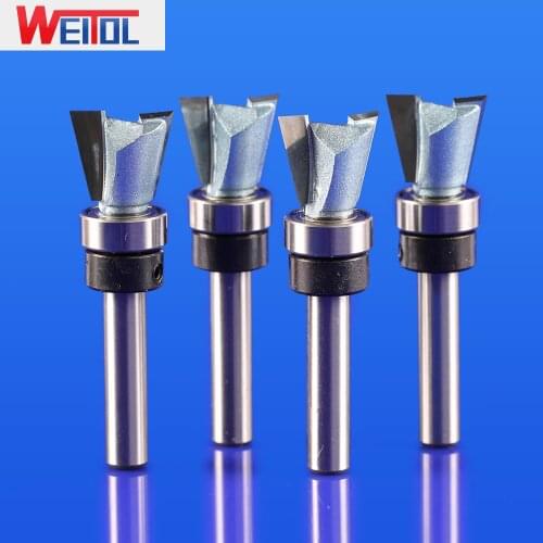 Weitol free shipping 1pcs Technical Dovetail Bit with Bearing engraving bit cnc tools router bits