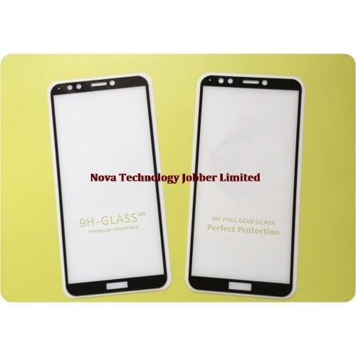 Wyieno 9H Curved Edge Full Cover Tempered Glass Protect Film For Huawei Y7 2018 / Nova 2 3 Plus 2S 3E Screen Protector 10pcs/lot