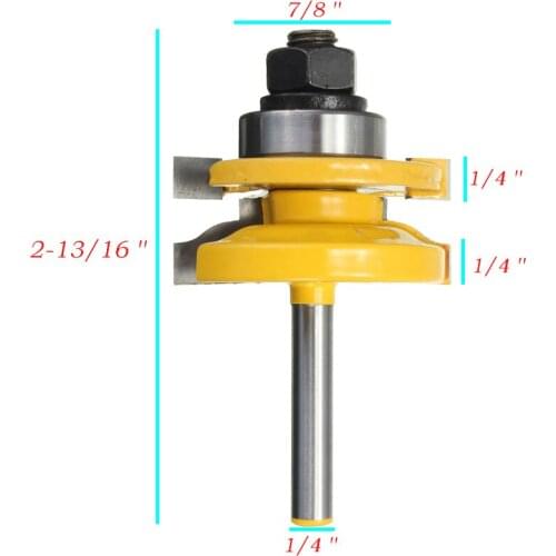1/4 Inch Shank Rail And Stile Wood Router Bit Set Standard Ogee Woodworking Drill Bit Cutter Power Tool Kit Newest 2Pcs/set
