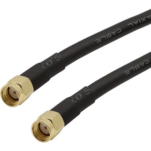 1M RG58 Cable RP SMA Male to RP SMA Male Jack Low-loss Pigtail Jumper Antenna Extension Wire Connector for Antenna Extension