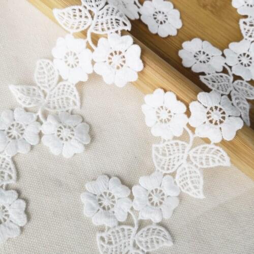 19Yards 5.5cm Embroidery Lace Ribbon Necklace Material DIY Patchwork Dress Garment Needlework Sewing Accessories 844