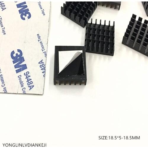 20pcs Heatsink Aluminium Cooler 3M Thermal Adhesive Pads for Raspberry Pi Sink 18.5*5-18.5mm heatsink++ 3 m stick